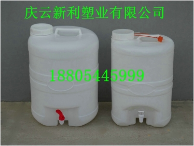 19L帶水龍頭塑料桶，19升帶水嘴塑料桶，釀造品塑料桶.