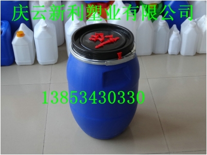25L蘭色化工塑料桶，25升包箍塑料桶，25公斤塑料桶新利塑業(yè)生產(chǎn).